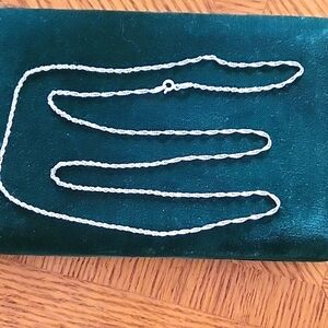 KA 1772 SPARKLE SINGAPORE STERLING SILVER CHAIN. 30" !